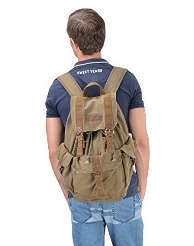  Gootium 21101AMG-S Specially High Density Thick Canvas Backpack  Rucksack, Army Green Size Small : Clothing, Shoes & Jewelry