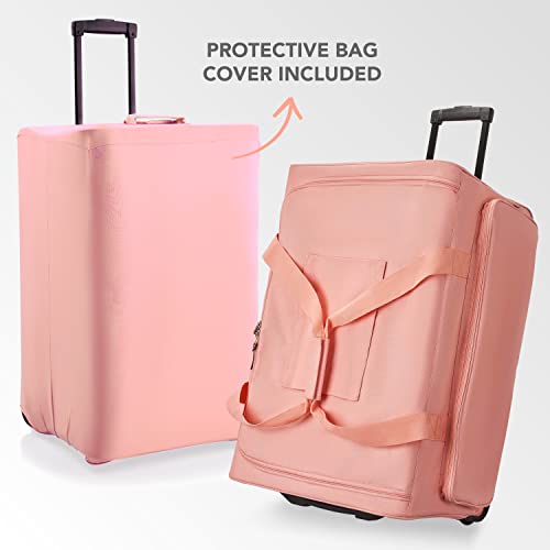 Buy Rolling Garment Bags,Garment Bag with Wheels Travel Garment Bag with  Shoe Compartment Rolling Duffle Bag with Wheels, Pink-2P, One Size,  Convertible Garment Bag at