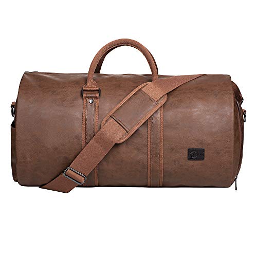 seyfocnia Convertible Travel Garment Bag,Carry on Garment Duffel Bag for  Men Women - 2 in 1 Hanging Suitcase Suit Business Travel Bag,  Black-Backpack
