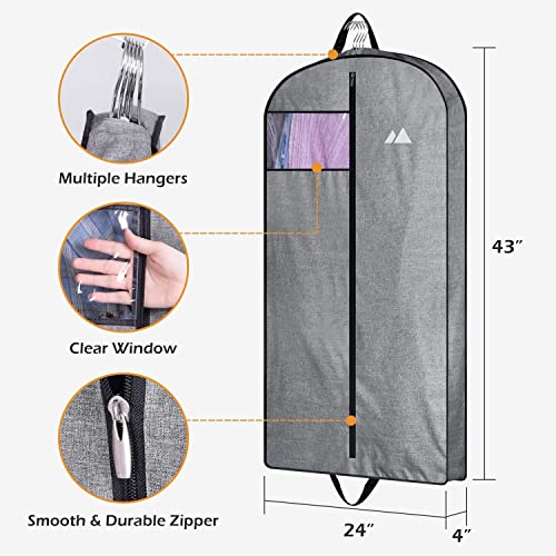 Garment Bag Travel Suit Bag for Men Women Large 40-Inch, Foldable Carry on  Garment Bag Up to 3 Suits for Business Trips, 2 in 1 Hanging Suitcase