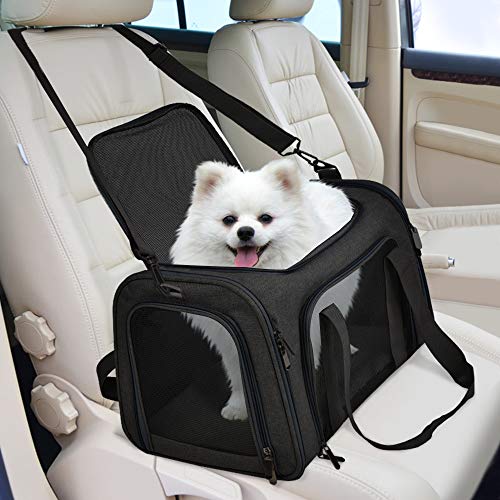 Carriers Soft-sided Pet Carrier for Cats, Approved Small Dog Carrier Soft  Sided, Collapsible Puppy Carrier 