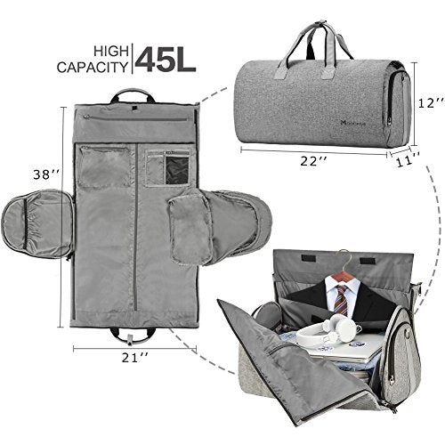 Garment Bags for Travel, Convertible Suit Travel Bag for Women, Stylish  Carry On Garment Bag with Toiletry Pocket, Shoulder Strap and Shoes