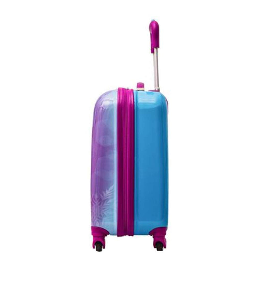 Disney Frozen Hard Side Spinner Trolley 18 Inch Luggage for Kids [Blue–  backpacks4less.com
