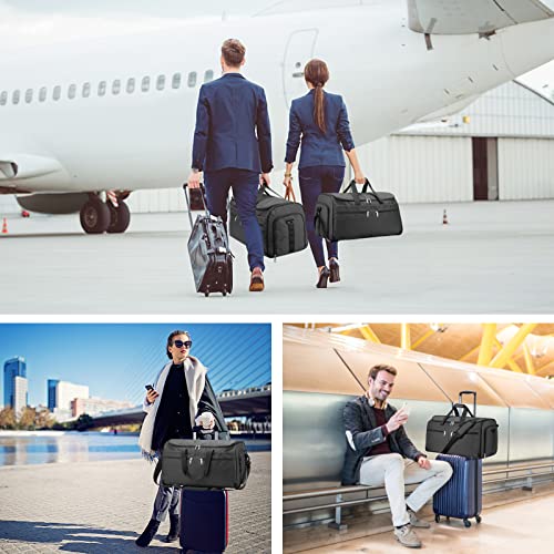 Carry on Garment Bag for Travel, Bukere Convertible Travel Duffel Suit Bag  with Shoe Compartment, Detachable Shoulder Strap, 2 in 1 Weekender Suit Bag