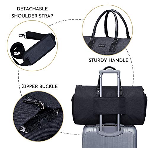 seyfocnia Rolling Garment Bag, Roller Duffle Bag with Wheels Rolling  Garment Bags for Travel 3 in 1 Garment Bag Carry On Bag Weekender Bags  Garment Duffel Bag for Men or