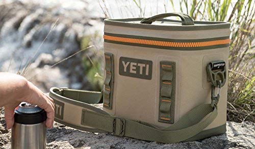 YETI Hopper Flip 8 Portable Cooler, Field Tan/Blaze Orange