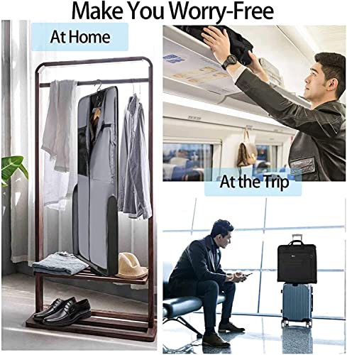 RELAX4LIFE Carry on Garment Bag, Duffle Bag Travel Suit Carrier with Shoe  Compartment & Adjustable Shoulder Strap, Waterproof Hanging Suitcase