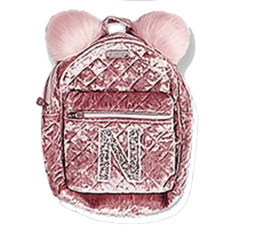 Justice Girls' Rose Gold Embellished Mini Backpack with Detachable