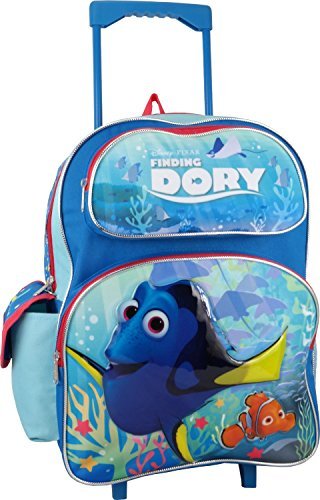 Disney Frozen Hard Side Spinner Trolley 18 Inch Luggage for Kids [Blue–