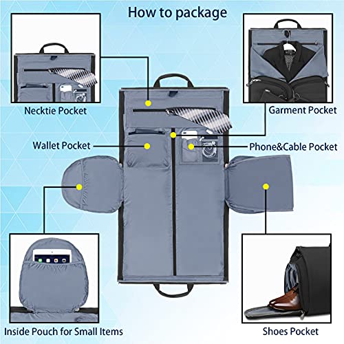 BUG Garment Bags, Convertible Garment Bag with Shoulder Strap
