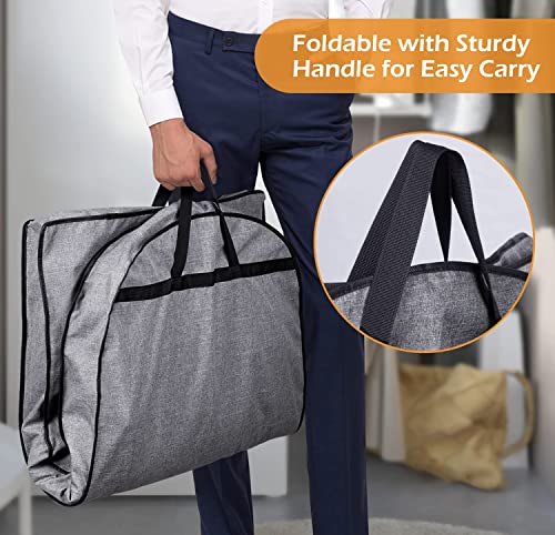 MISSLO 43 Heavy Duty Hanging Garment Bags for Travel Suit Bag for Men–