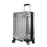 Skyway Nimbus 4.0 Expandable, Durable Hardside, 4 Wheel Spinner, Lightweight Suitcase, Unisex, Stylish, Shiny Silver, Carry-On 20-Inch