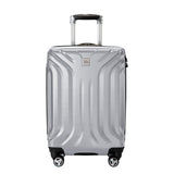 Skyway Nimbus 4.0 Expandable, Durable Hardside, 4 Wheel Spinner, Lightweight Suitcase, Unisex, Stylish, Shiny Silver, Carry-On 20-Inch