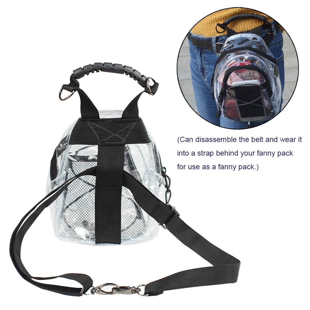 Magicbags Fashion Clear Fanny Pack, Stadium Approved Clear Crossbody P–
