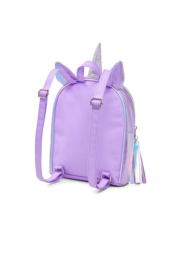 Justice Unicorn Mini Backpack - Girls Clear Holographic Travel Daypack–