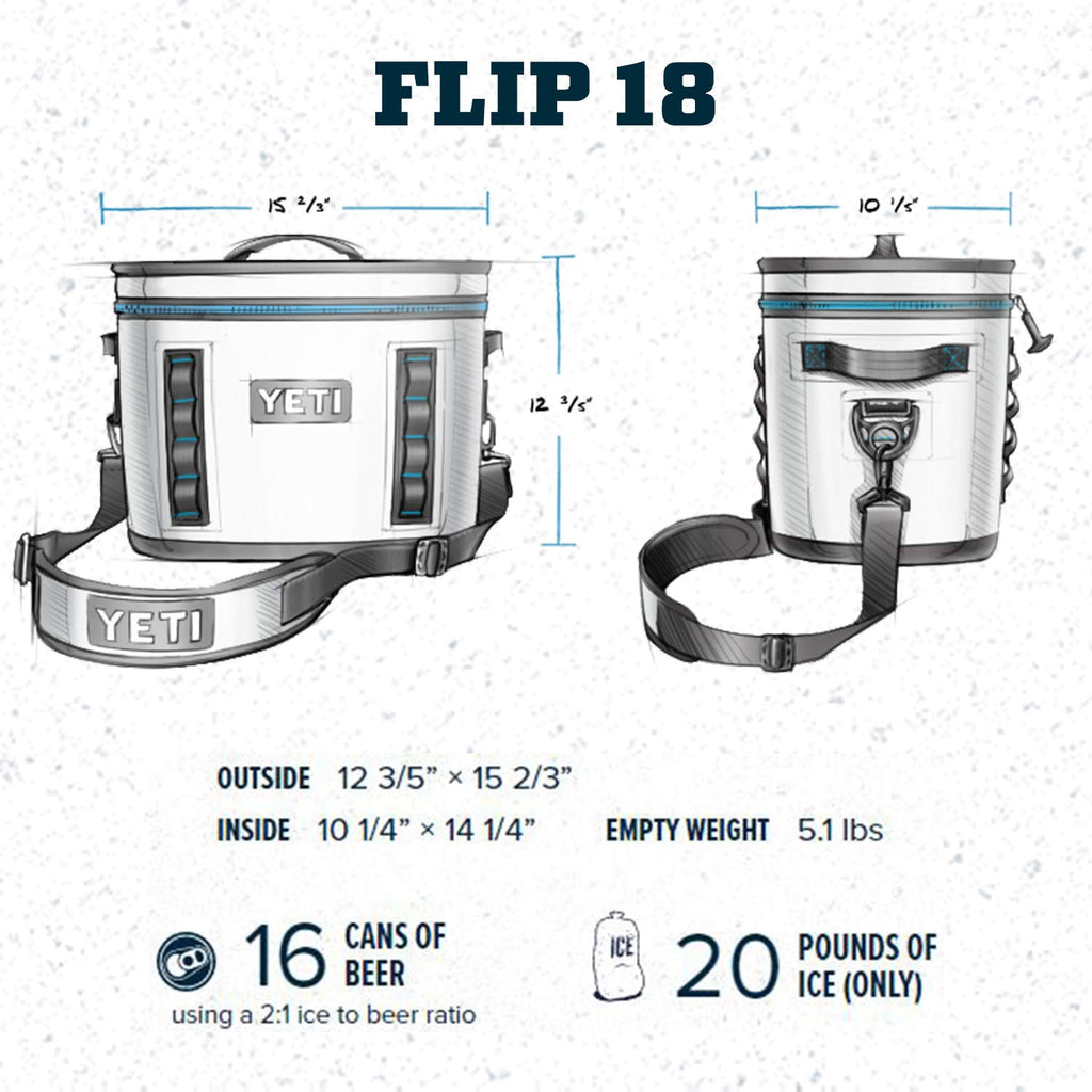 YETI Hopper Flip 18 Portable Cooler, Field Tan/Blaze Orange–