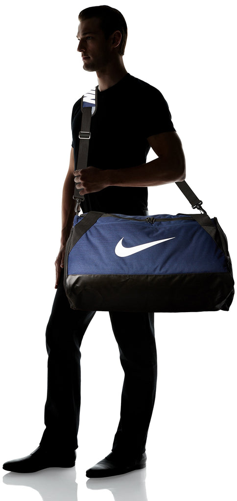 Nike Brasilia Duffel Bag Small Midnight Navy/Black/White Size Small