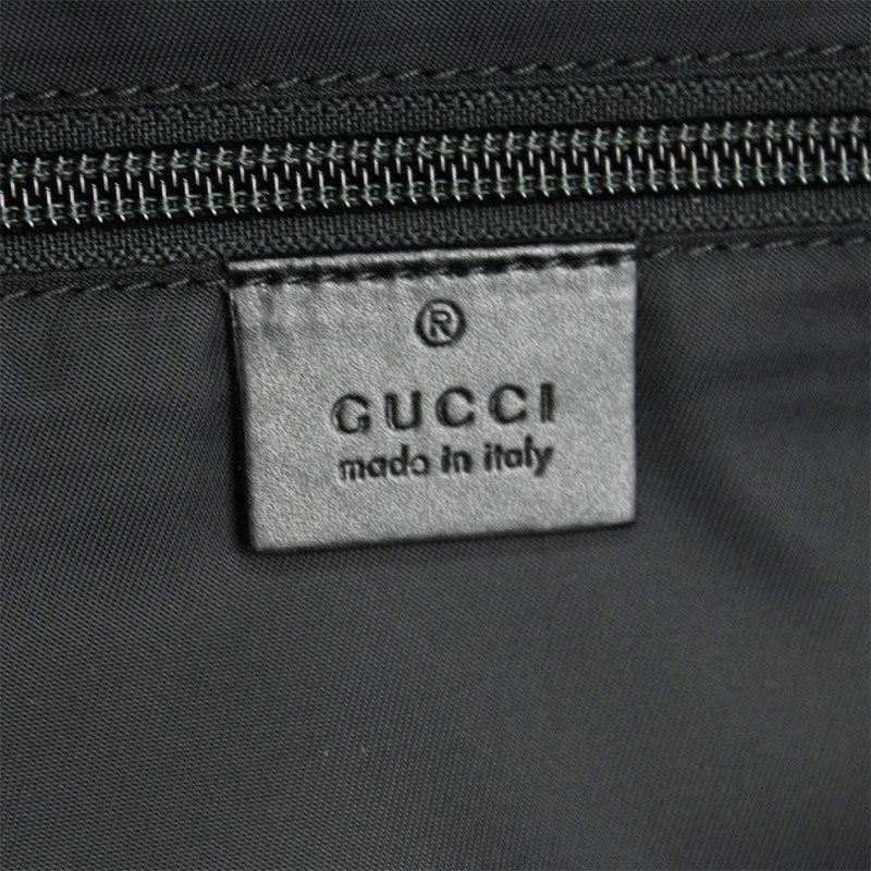 Gucci Black Nylon Web Hiking Backpack 1231g21
