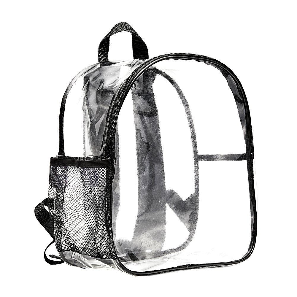 Clear Backpack Mini Stadium Approved, Cute Soft Shoulder Strap Waterproof Lightweight Transparent See Through Backpack Small for Work, Travel, Concert