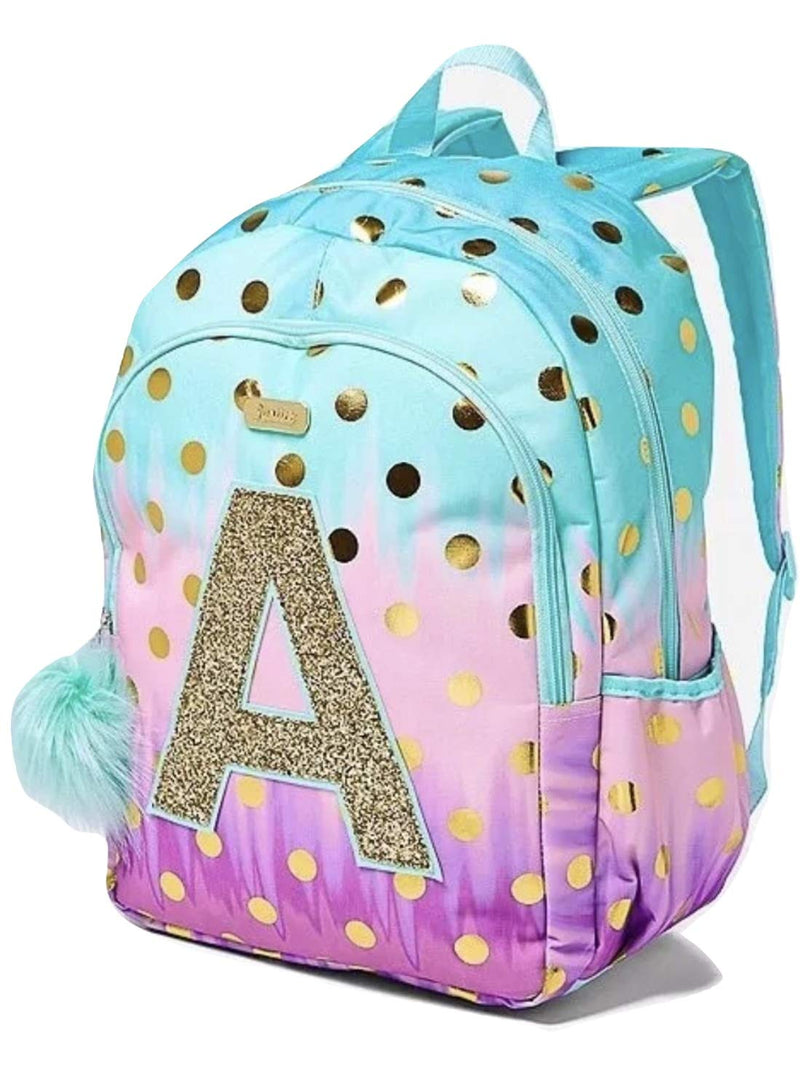 Floral & Letter Graphic Classic Backpack With Bag Charm School Bag