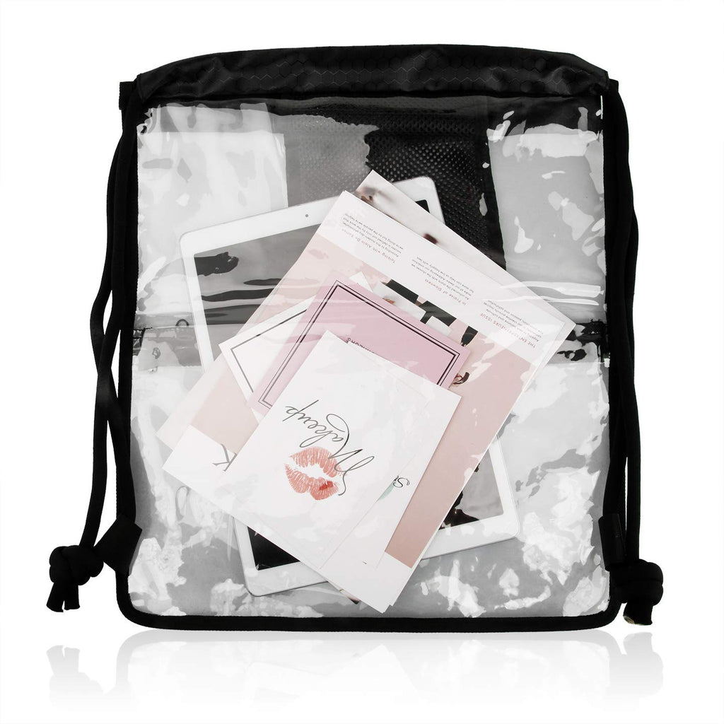 Transparent Drawstring Bag Large Capacity Adjustable Drawstring Backpack