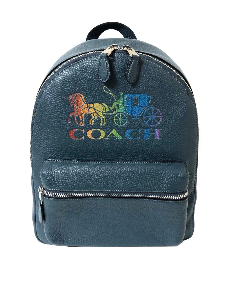 Coach F30550 Medium Charlie Backpack (SV/Steel Blue)–