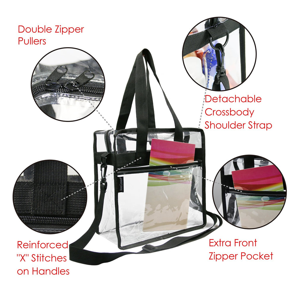 Clear Stadium Approved Tote Handbag with Handles