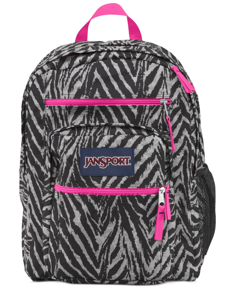 Jansport Backpack Zebra Grey/Black/Pink Bag Animal Print