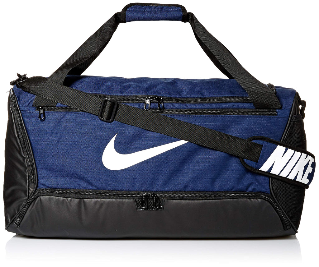 Nike, Bags, Nike Brasilia Printed Duffel Bag Medium 6l Midnight  Navymidnight Navypale